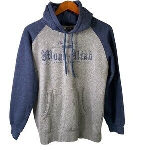Prairie Mountain Moab Utah Graphic Hoodie Sweatshirt Pull On Kangaroo Pocket